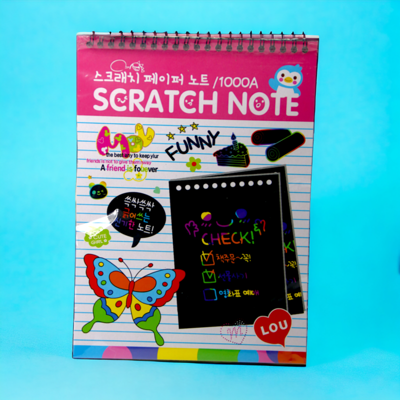 Scratch drawing book, scratch book art, magical scratch book drawing